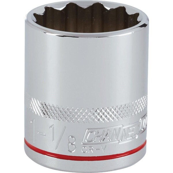 Channellock 1/2 In. Drive 1-1/8 In. 12-Point Shallow Standard Socket 333190 - main